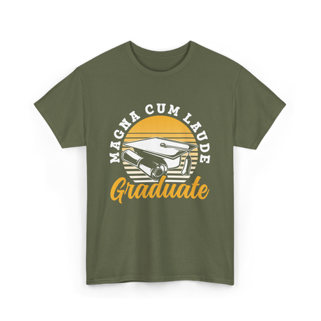 Magna Cum Laude Graduate Graduation T-Shirt - Military Green