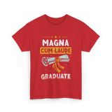 Magna Cum Laude Graduate Graduation T-Shirt - Red