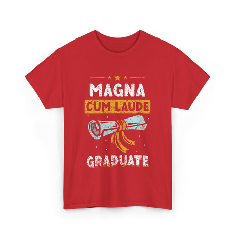 Magna Cum Laude Graduate Graduation T-Shirt - Red