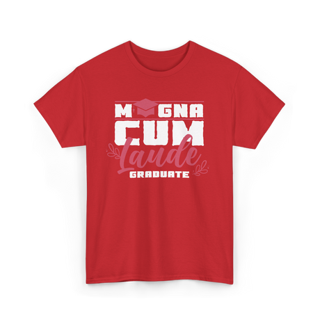 Magna Cum Laude Graduate Graduation T-Shirt - Red