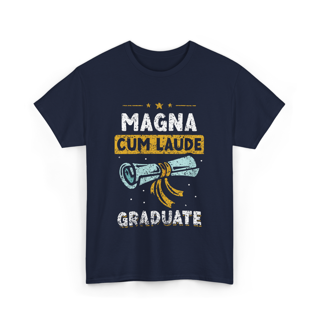 Magna Cum Laude Graduate Graduation T-Shirt - Navy