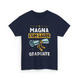 Magna Cum Laude Graduate Graduation T-Shirt - Navy