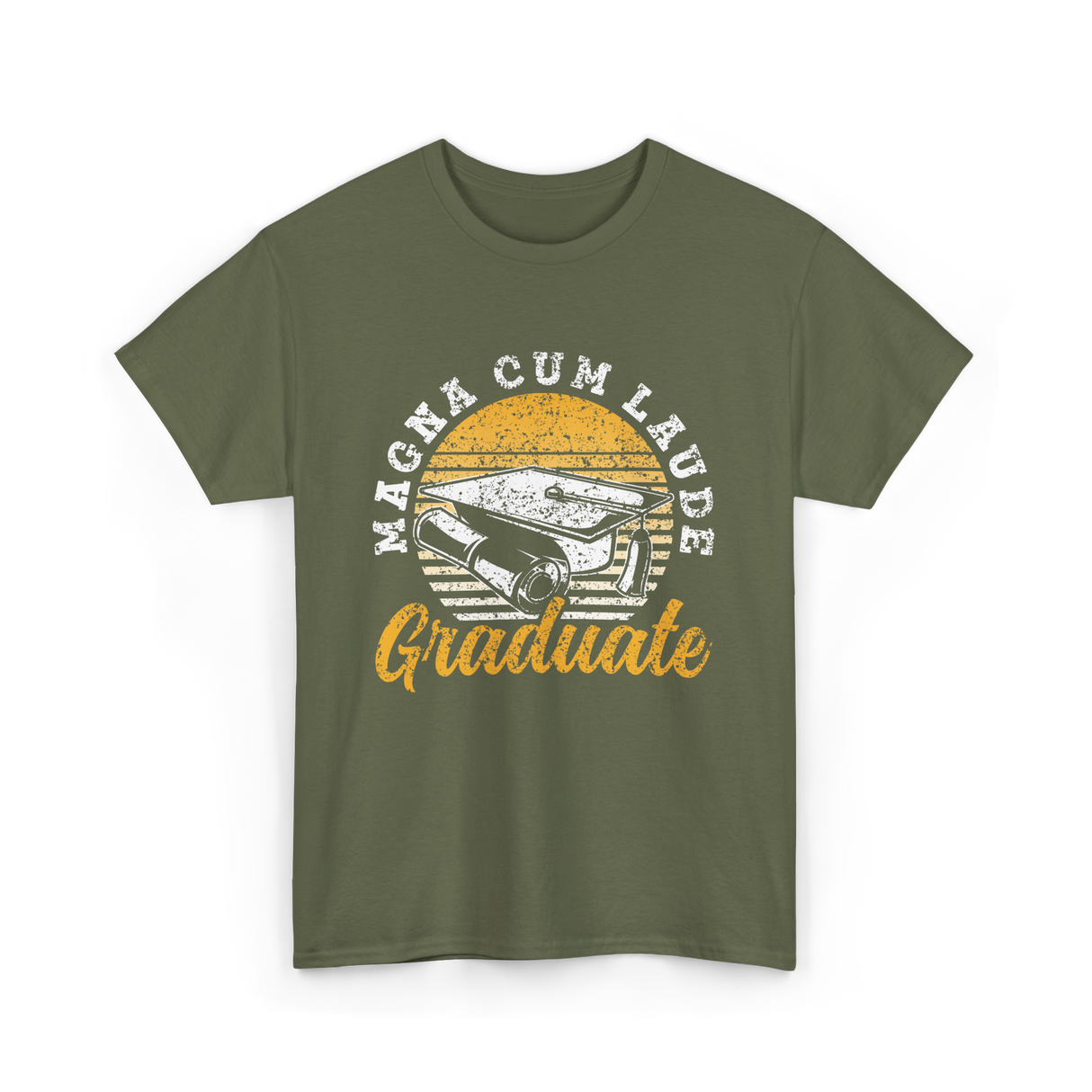 Magna Cum Laude Graduate Graduation T-Shirt - Military Green