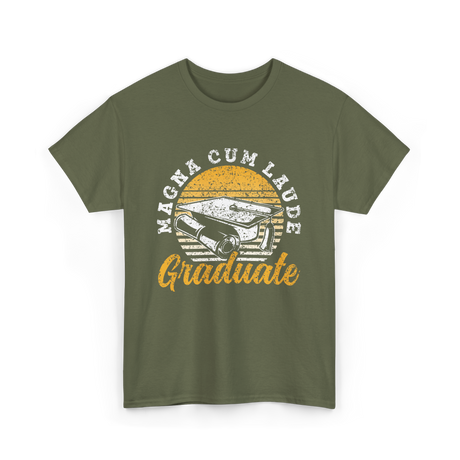 Magna Cum Laude Graduate Graduation T-Shirt - Military Green