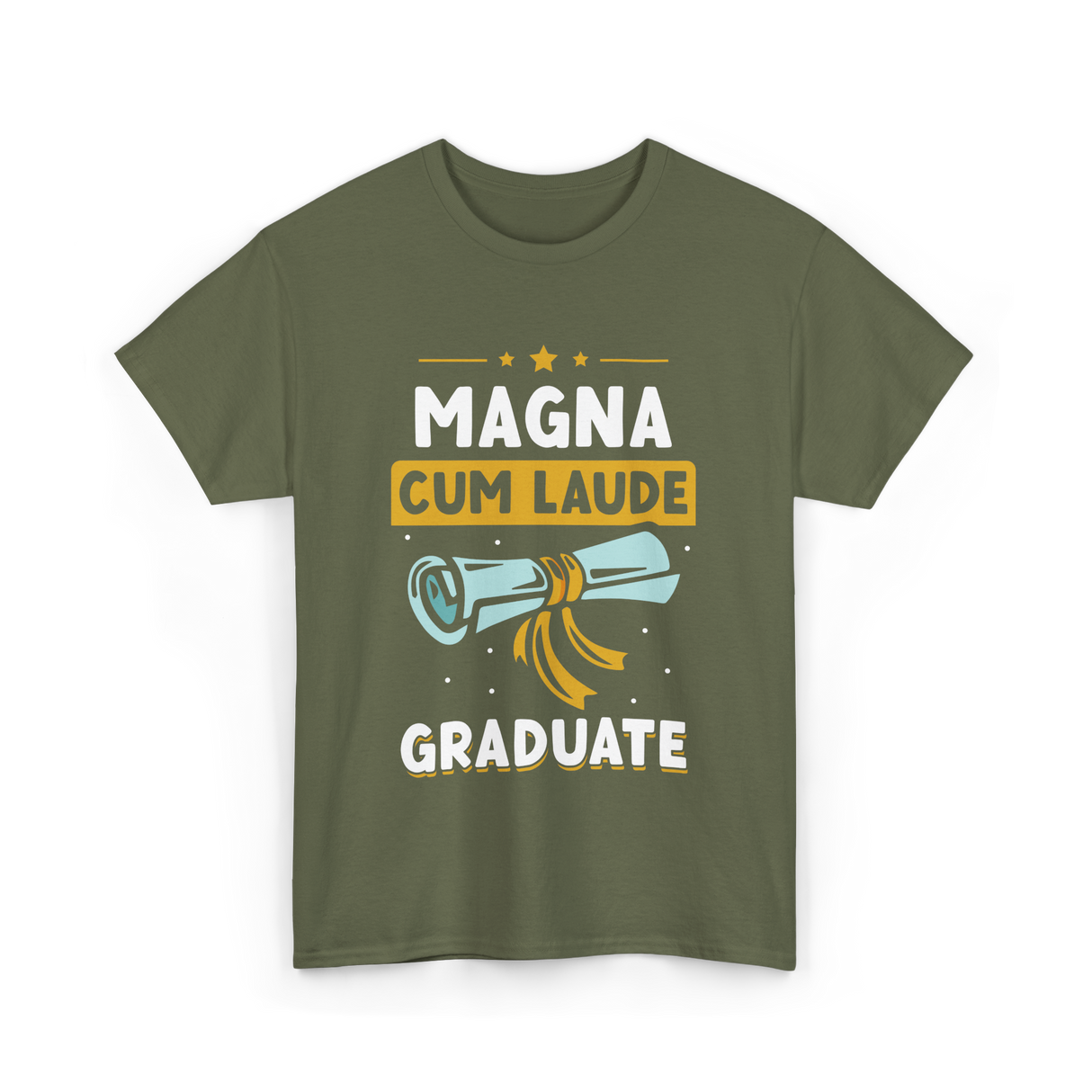 Magna Cum Laude Graduate Graduation T-Shirt - Military Green