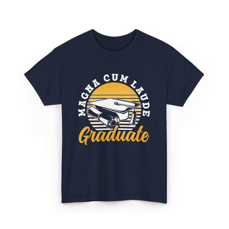 Magna Cum Laude Graduate Graduation T-Shirt - Navy