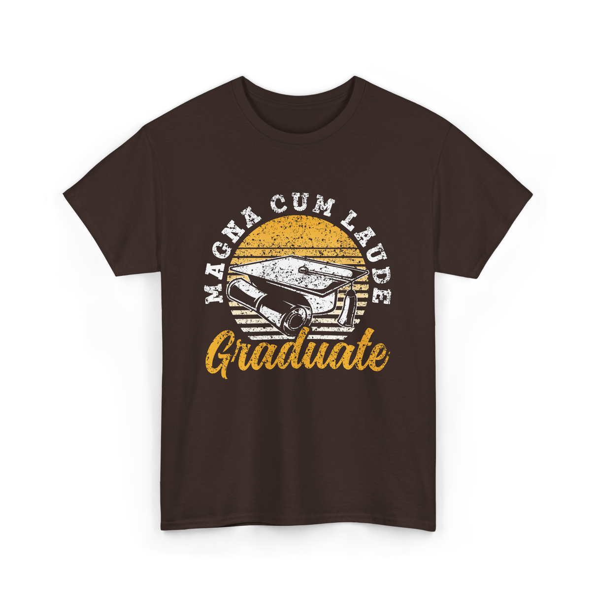 Magna Cum Laude Graduate Graduation T-Shirt - Dark Chocolate