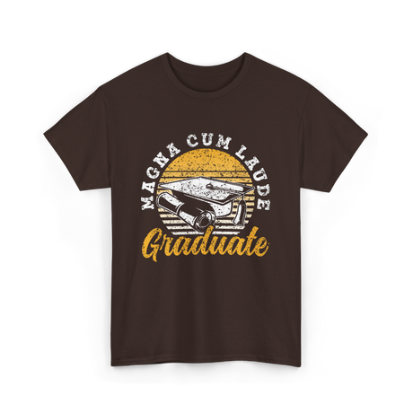 Magna Cum Laude Graduate Graduation T-Shirt - Dark Chocolate