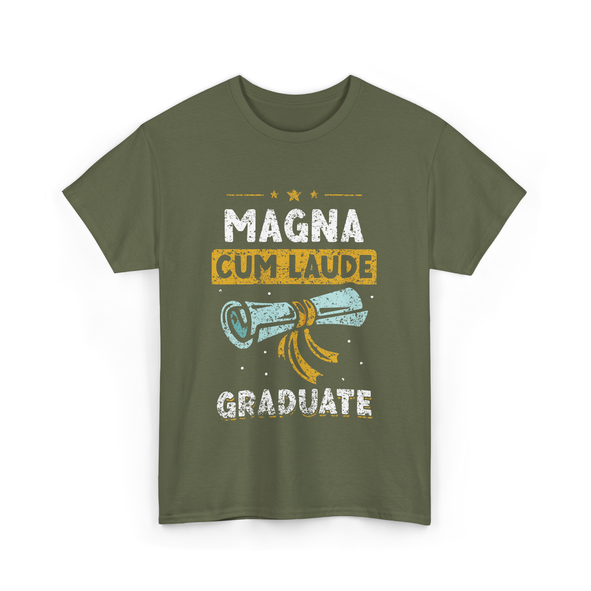 Magna Cum Laude Graduate Graduation T-Shirt - Military Green