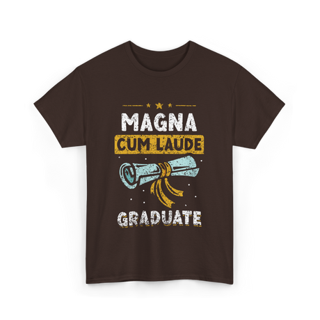 Magna Cum Laude Graduate Graduation T-Shirt - Dark Chocolate