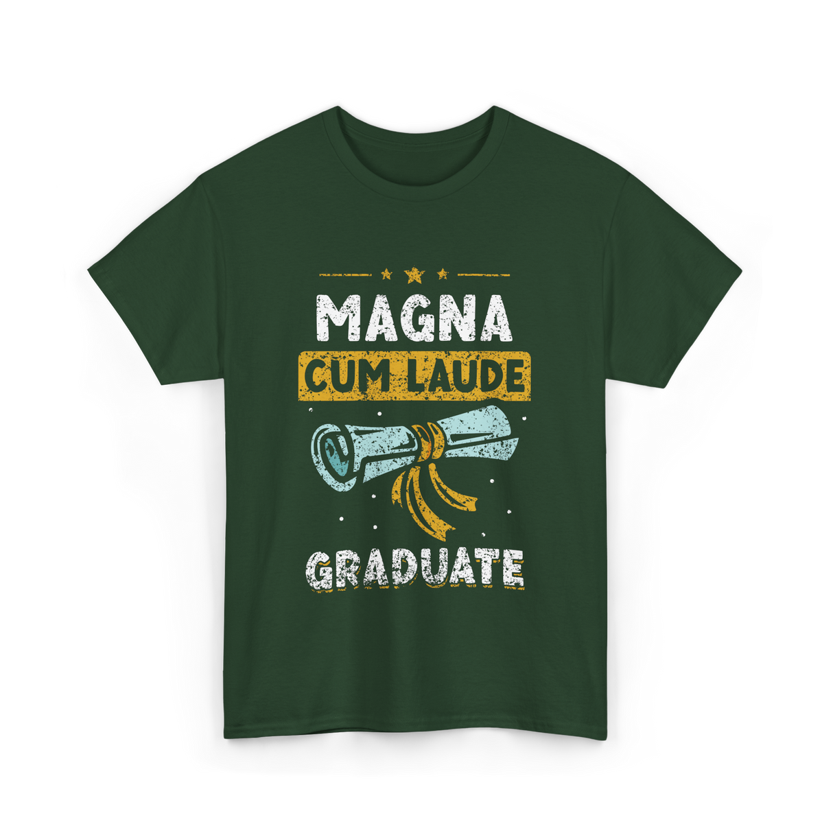 Magna Cum Laude Graduate Graduation T-Shirt - Forest Green