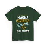 Magna Cum Laude Graduate Graduation T-Shirt - Forest Green