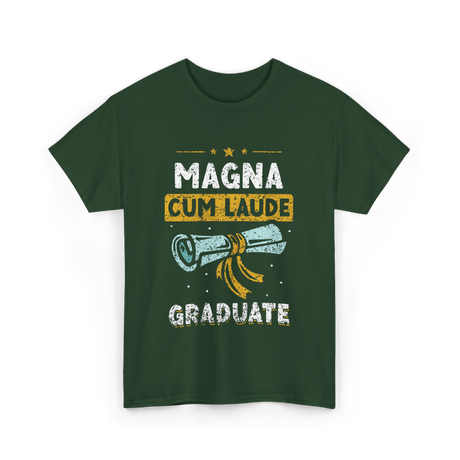 Magna Cum Laude Graduate Graduation T-Shirt - Forest Green