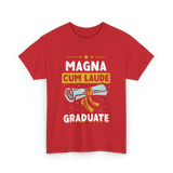 Magna Cum Laude Graduate Graduation T-Shirt - Red