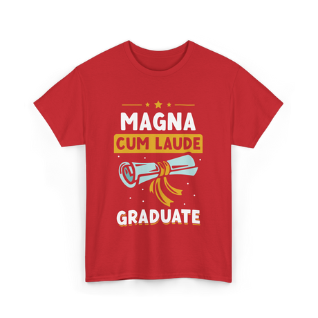 Magna Cum Laude Graduate Graduation T-Shirt - Red