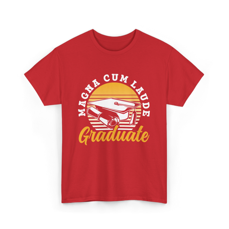 Magna Cum Laude Graduate Graduation T-Shirt - Red