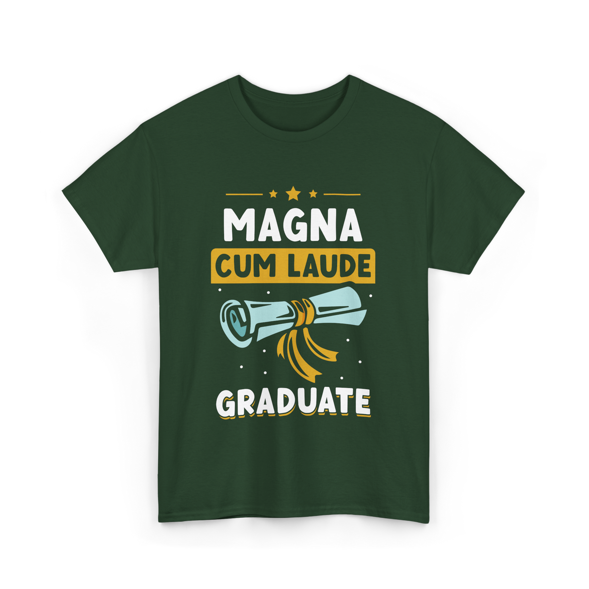 Magna Cum Laude Graduate Graduation T-Shirt - Forest Green