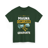 Magna Cum Laude Graduate Graduation T-Shirt - Forest Green