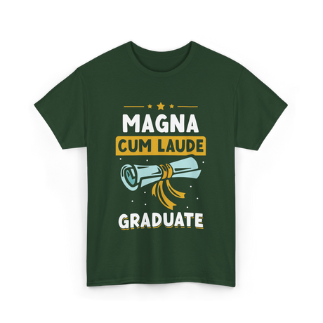 Magna Cum Laude Graduate Graduation T-Shirt - Forest Green