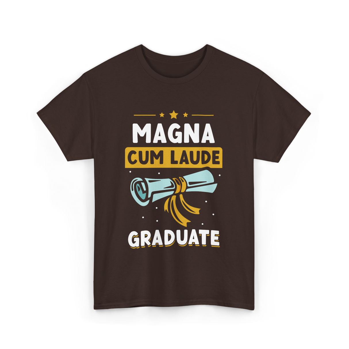 Magna Cum Laude Graduate Graduation T-Shirt - Dark Chocolate