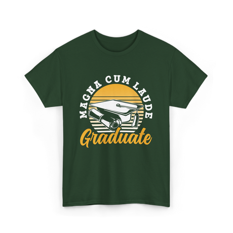 Magna Cum Laude Graduate Graduation T-Shirt - Forest Green