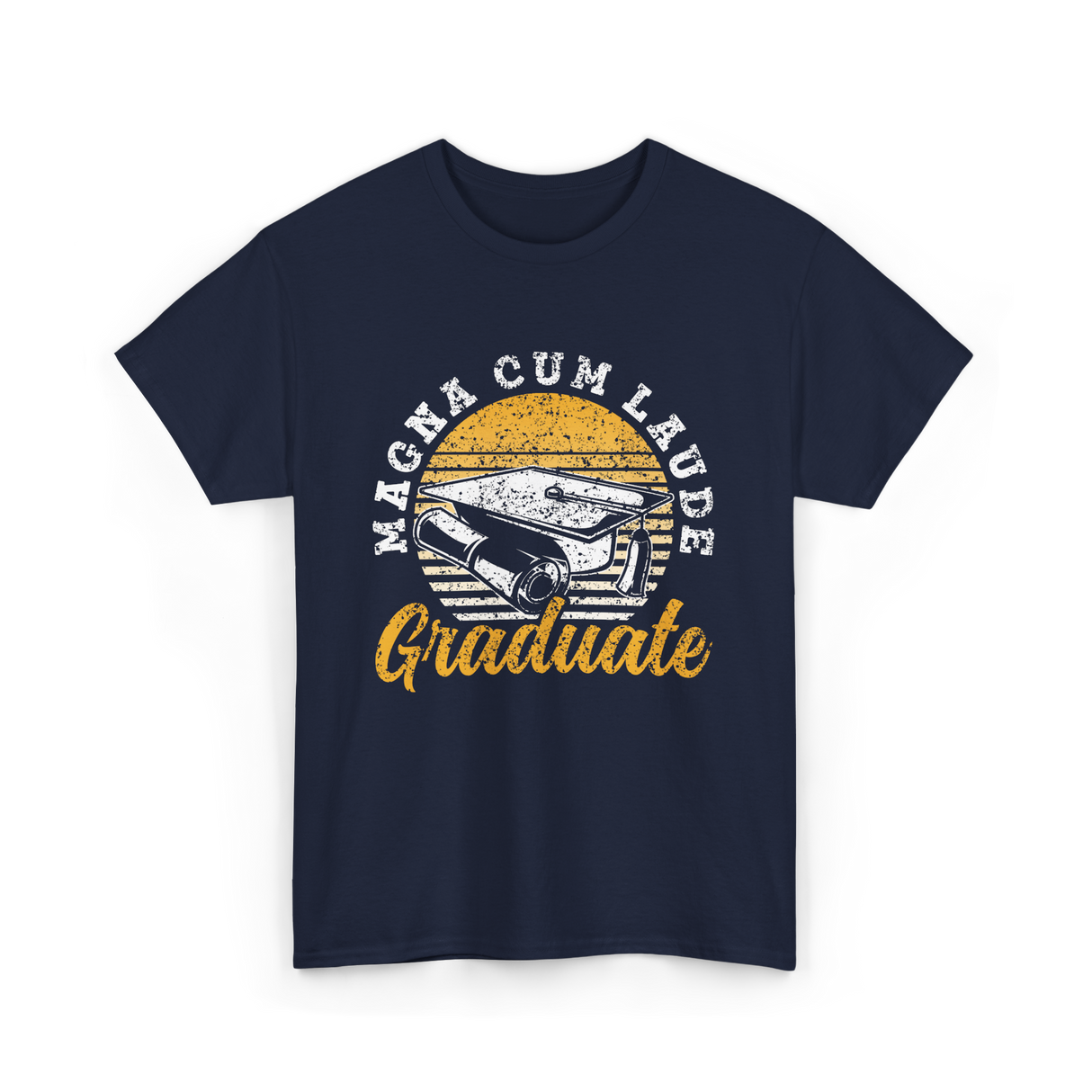 Magna Cum Laude Graduate Graduation T-Shirt - Navy