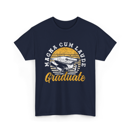 Magna Cum Laude Graduate Graduation T-Shirt - Navy