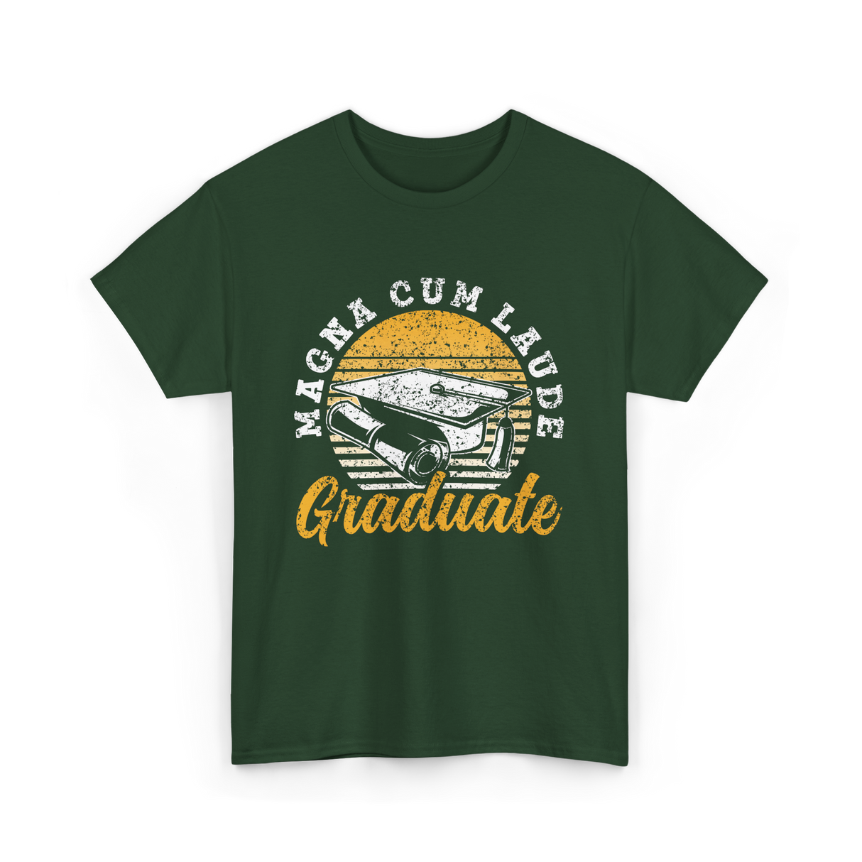 Magna Cum Laude Graduate Graduation T-Shirt - Forest Green