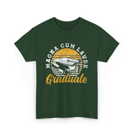 Magna Cum Laude Graduate Graduation T-Shirt - Forest Green