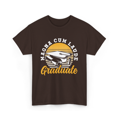 Magna Cum Laude Graduate Graduation T-Shirt - Dark Chocolate