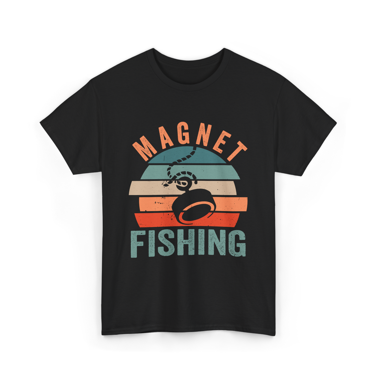 Magnet Fishing Magnet Fisher T-Shirt - Black