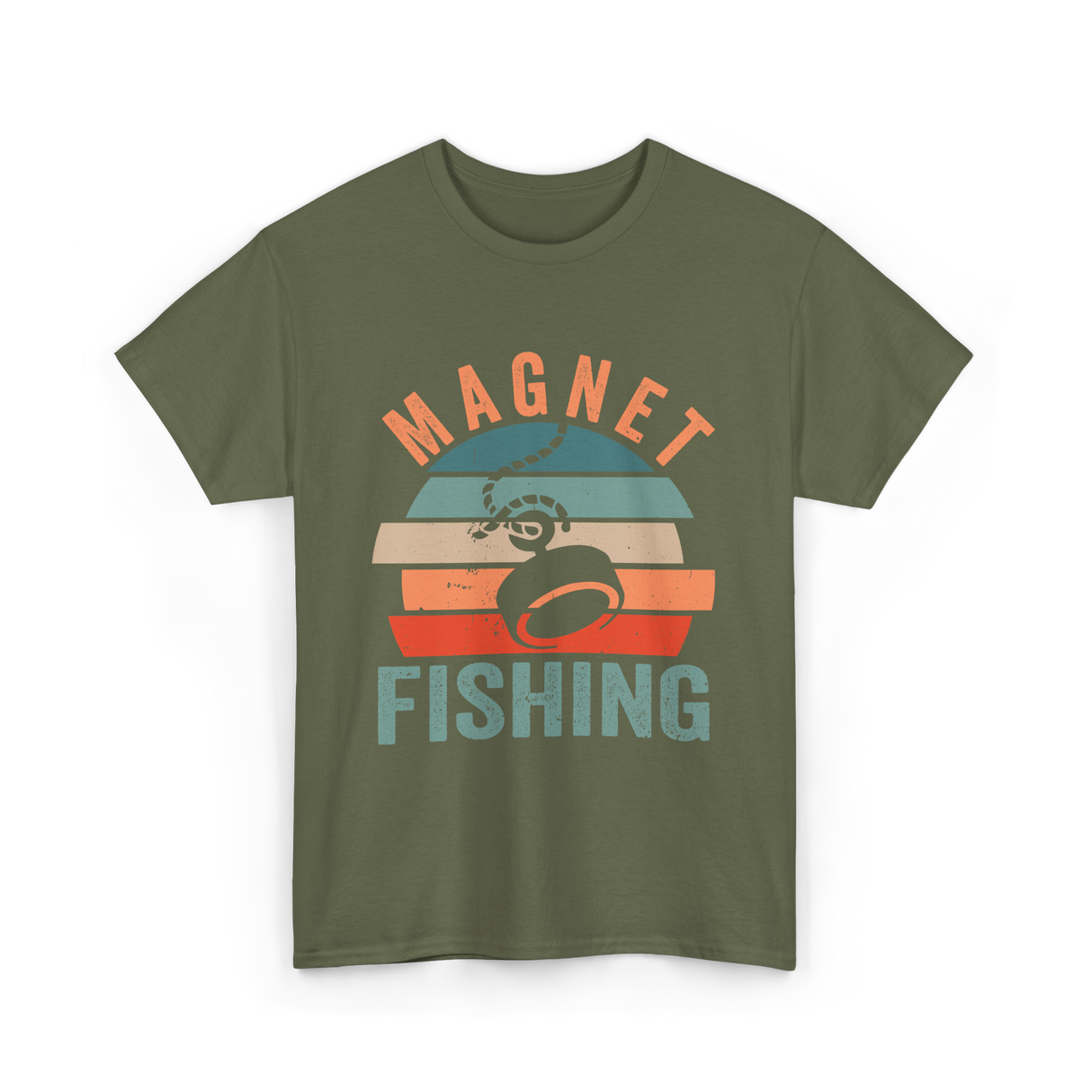 Magnet Fishing Magnet Fisher T-Shirt - Military Green