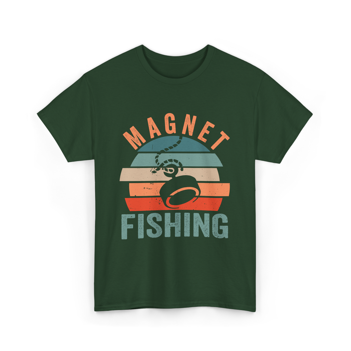 Magnet Fishing Magnet Fisher T-Shirt - Forest Green