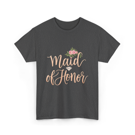 Maid of Honor Bridal Party T-Shirt - Dark Heather