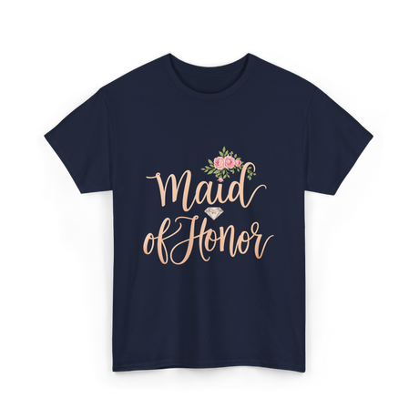 Maid of Honor Bridal Party T-Shirt - Navy