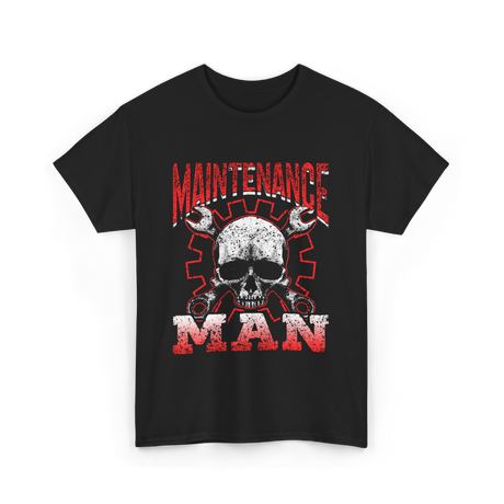 Maintenance Man Technician Worker T-Shirt - Black