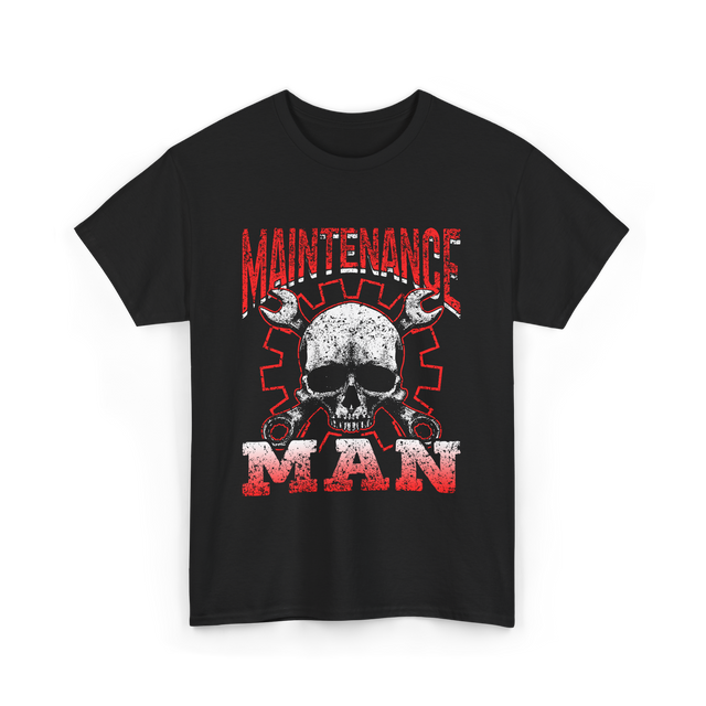 Maintenance Man Technician Worker T-Shirt - Black