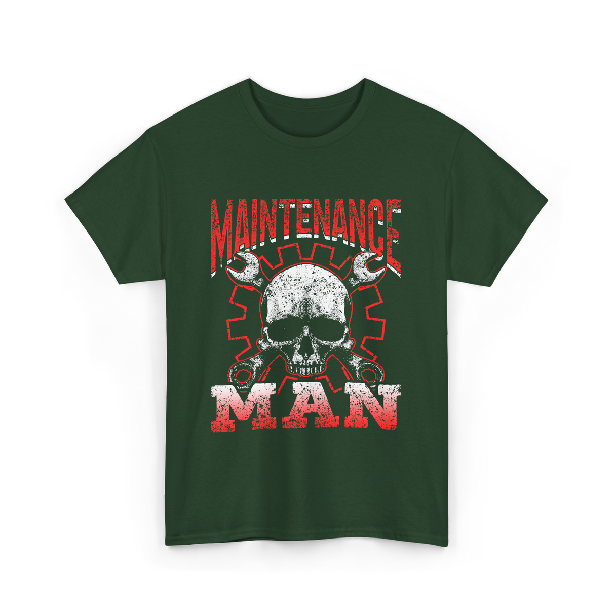 Maintenance Man Technician Worker T-Shirt - Forest Green