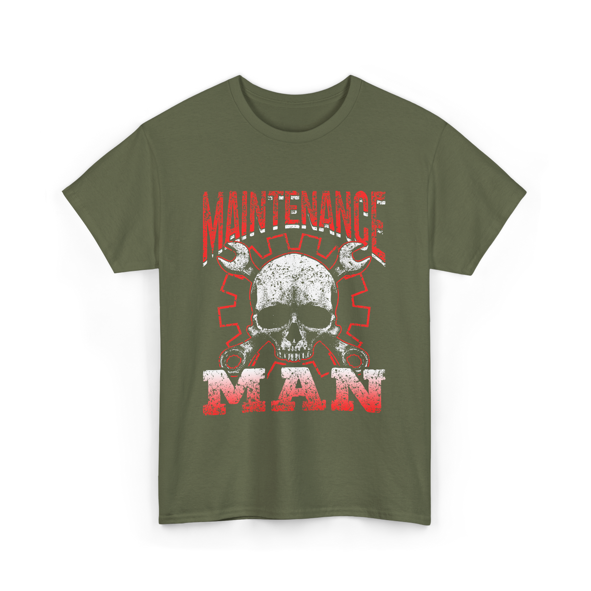 Maintenance Man Technician Worker T-Shirt - Military Green