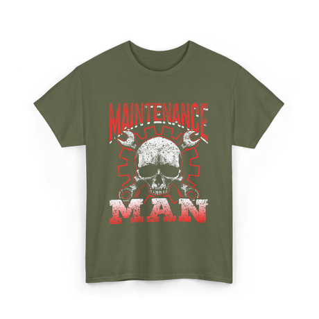 Maintenance Man Technician Worker T-Shirt - Military Green