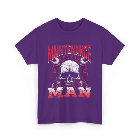 Maintenance Man Technician Worker T-Shirt - Purple