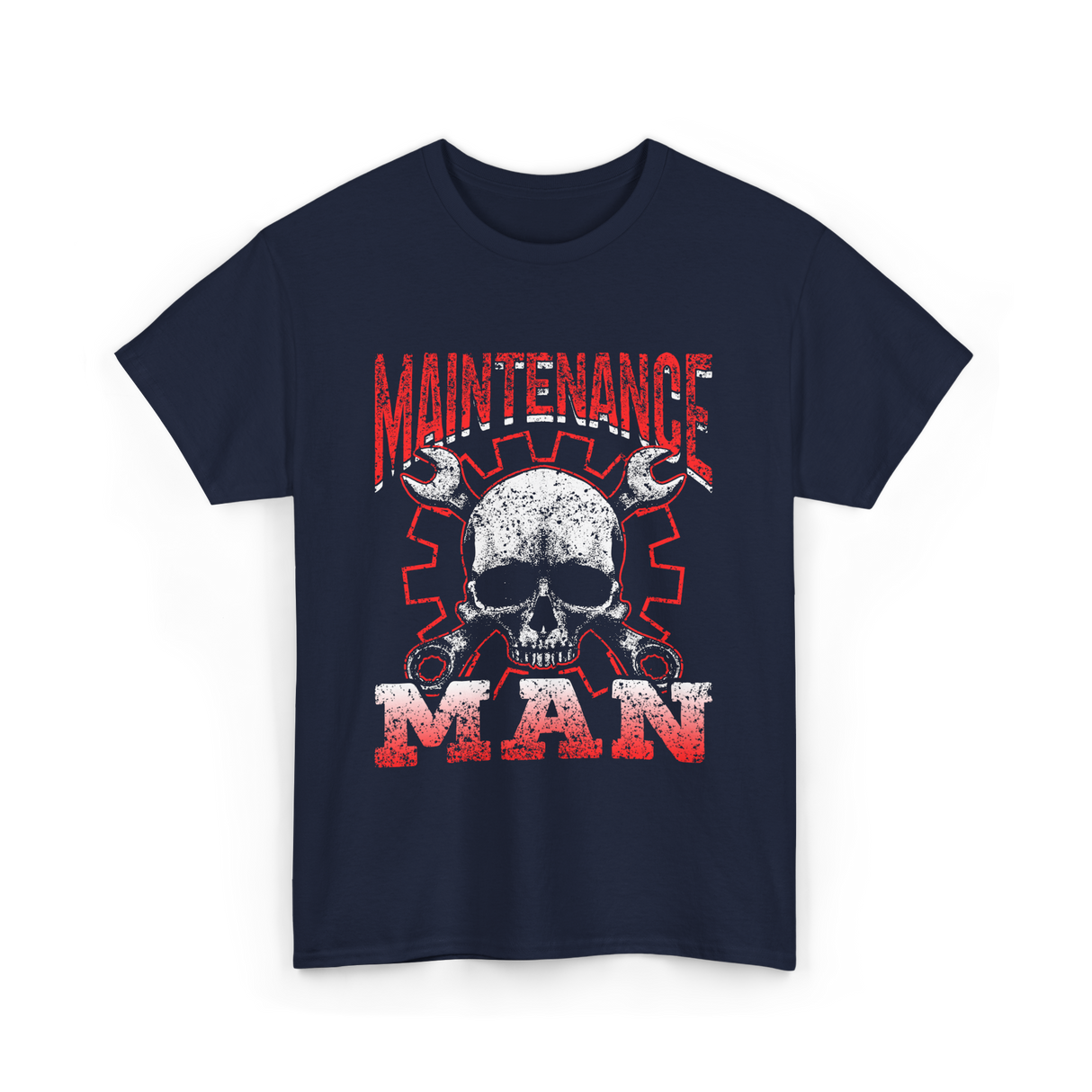 Maintenance Man Technician Worker T-Shirt - Navy