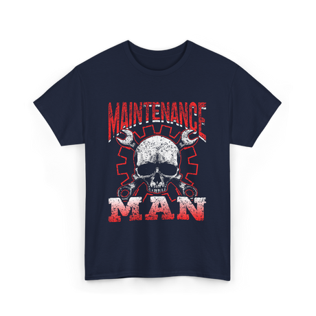 Maintenance Man Technician Worker T-Shirt - Navy