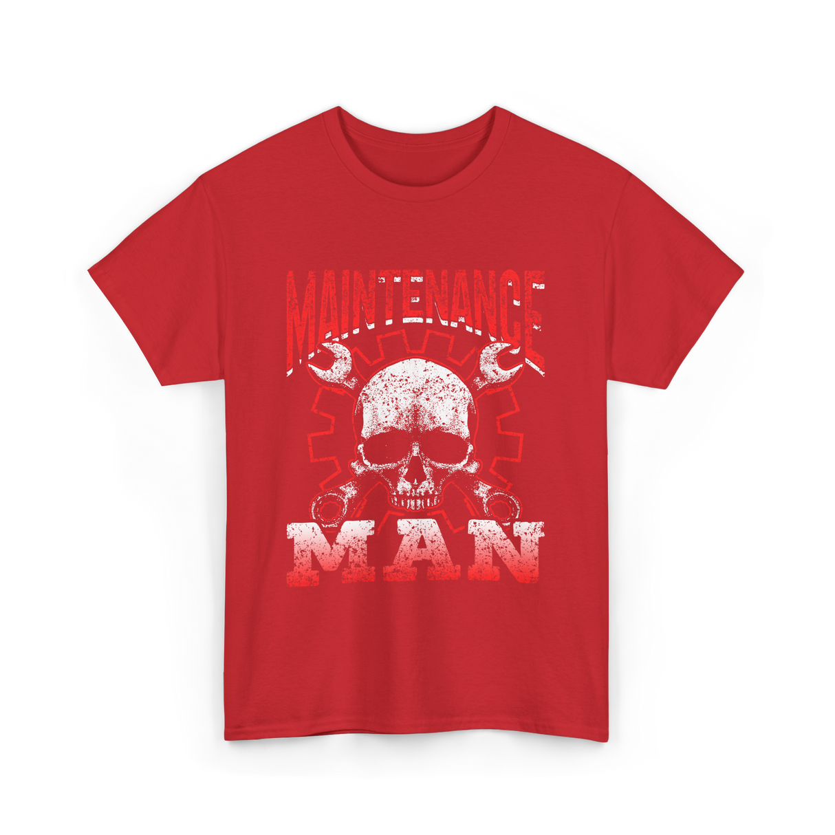 Maintenance Man Technician Worker T-Shirt - Red