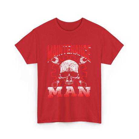 Maintenance Man Technician Worker T-Shirt - Red