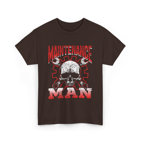 Maintenance Man Technician Worker T-Shirt - Dark Chocolate