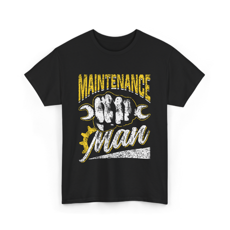 Maintenance Man Worker Maintenance T-Shirt - Black