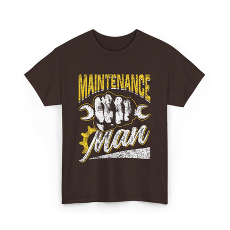 Maintenance Man Worker Maintenance T-Shirt - Dark Chocolate