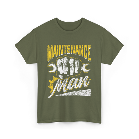 Maintenance Man Worker Maintenance T-Shirt - Military Green