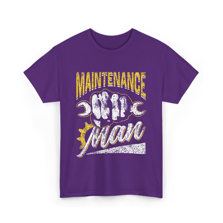 Maintenance Man Worker Maintenance T-Shirt - Purple